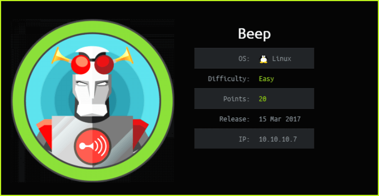 Read more about the article Beep HackTheBox WalkThrough