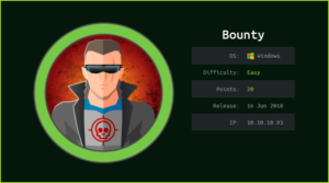 Read more about the article Bounty HackTheBox WalkThrough