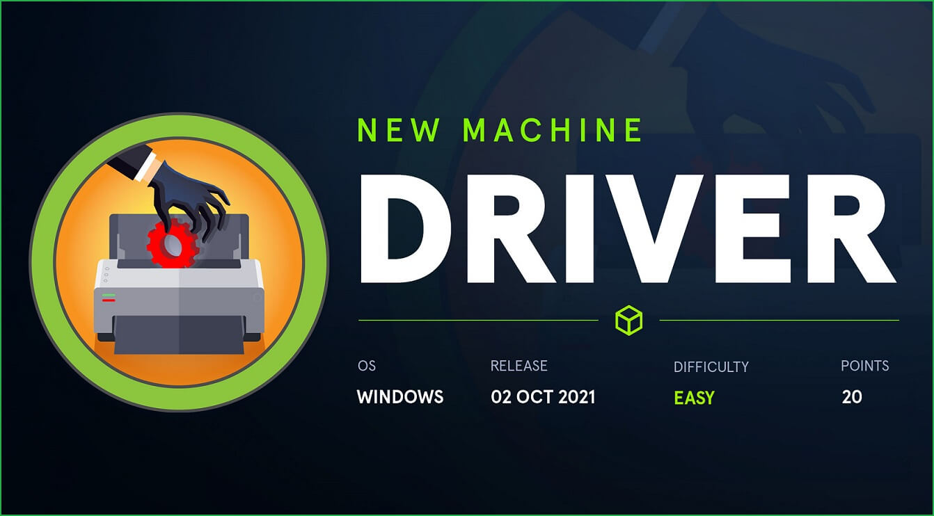 Read more about the article Driver HackTheBox WalkThrough