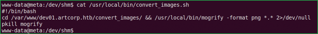 Content of convert_images.sh file found  during meta HTB walkthrough